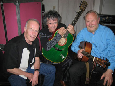 Allan with Donovan and Sean Cannon of the Dubliners